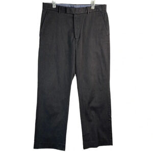 GAP Mens Straight Fit Pants Charcoal Grey Stretch Preppy Size 34 x 32